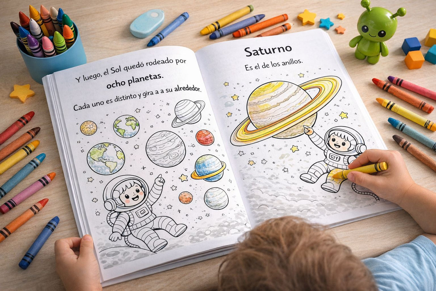 Coloreable viaje por el universo