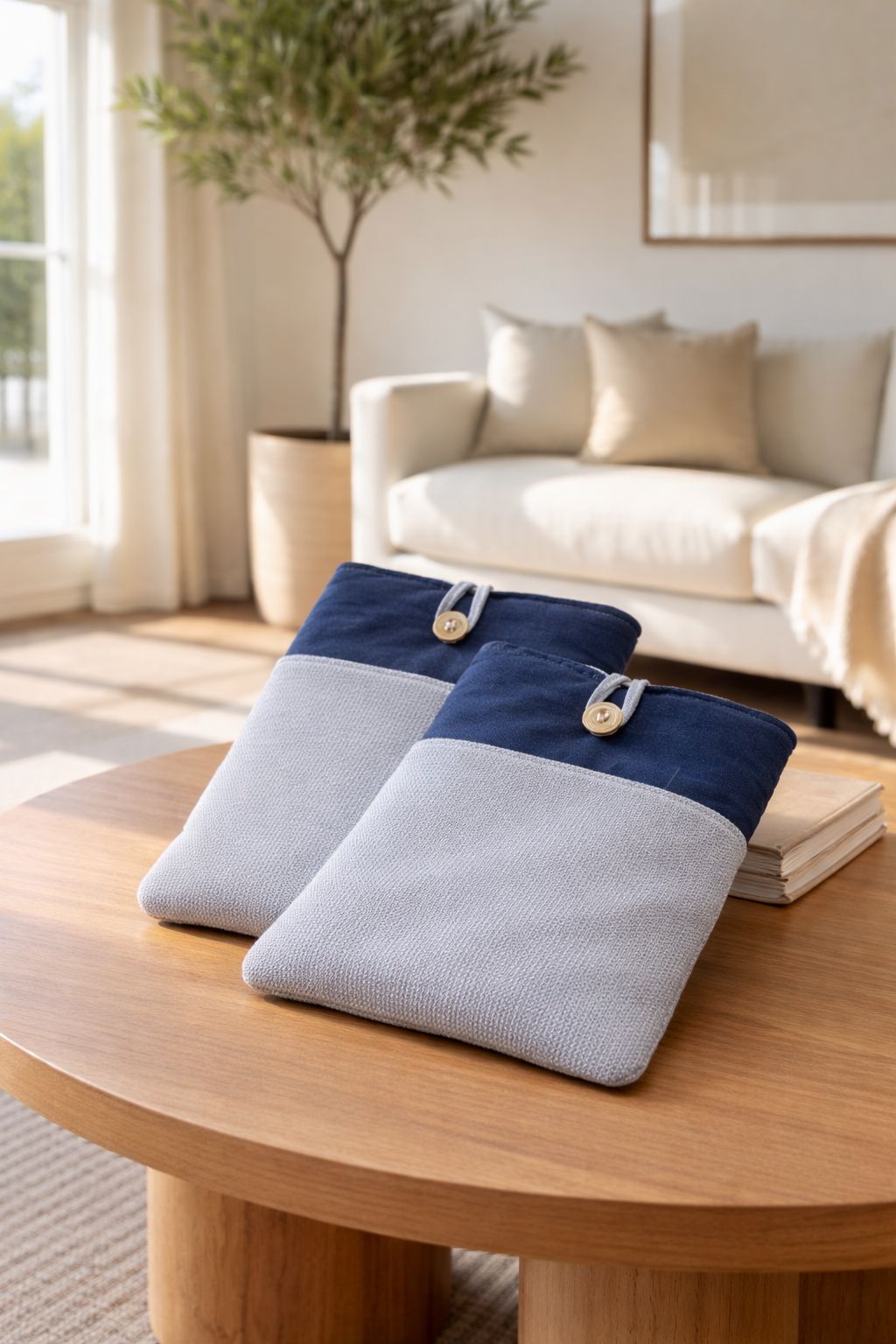 Funda de libros celeste bebé