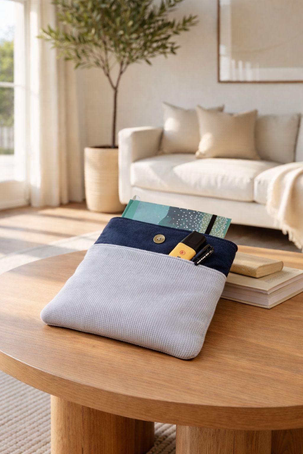 Funda de libros celeste bebé