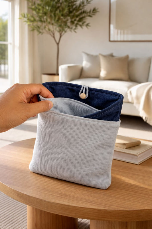 Funda de libros celeste bebé