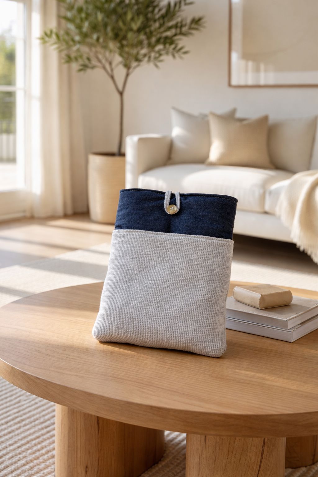 Funda de libros celeste bebé