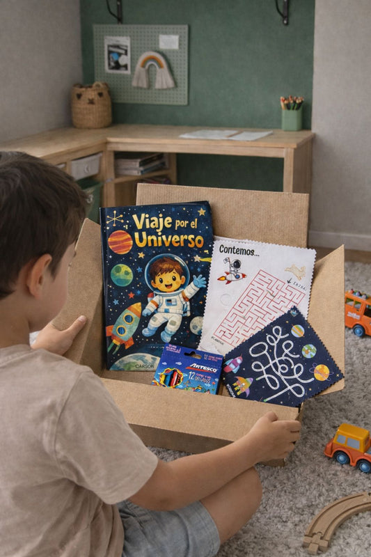 Box coloreable de universo