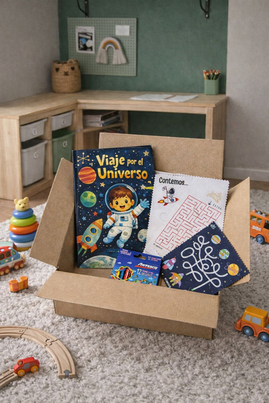 Box coloreable de universo