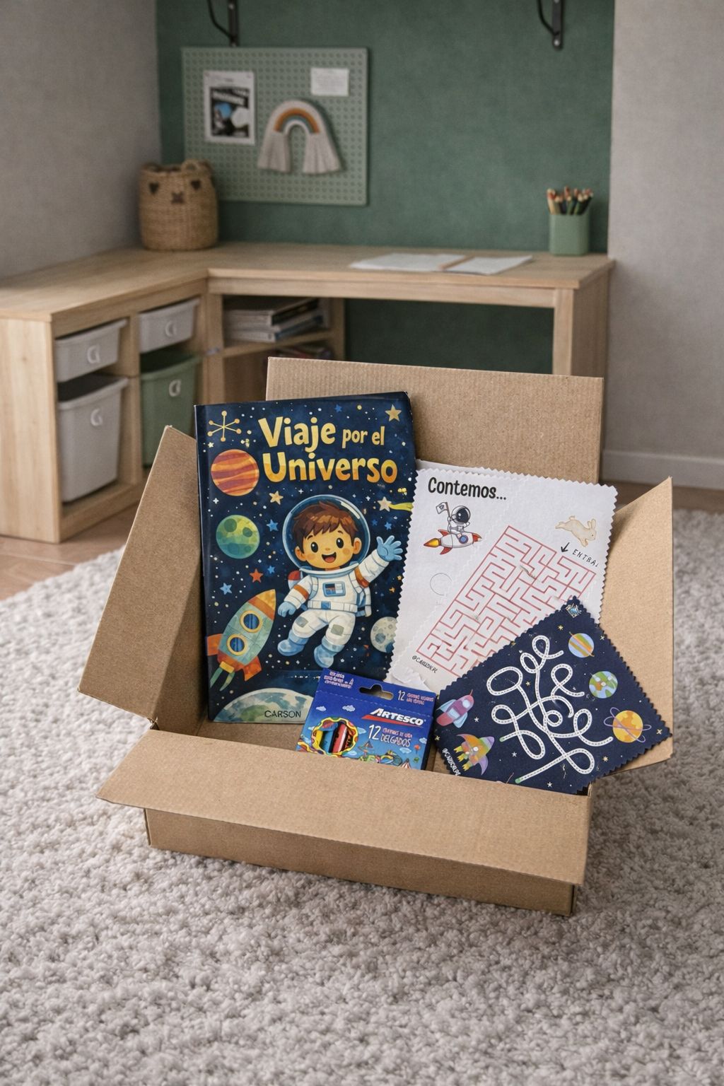 Box coloreable de universo