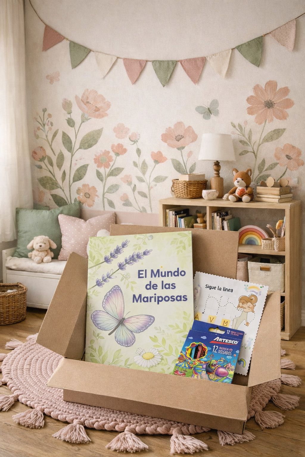 Box coloreable mariposa